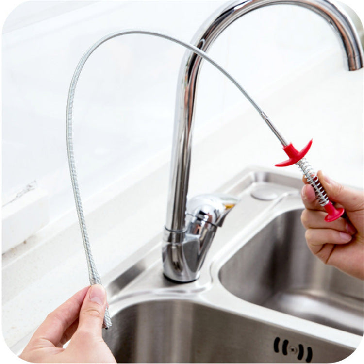 60CM Sewer Dredger Spring Pipe Cleaner – Drain Hair Clog Remover for Kitchen & Bathroom